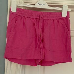 J. Crew Factory Pink Cargo Shorts Elastic Waist